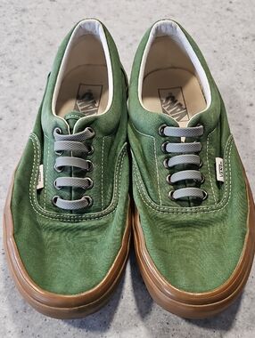 Vans Green Suede Low-Top Sneakers
